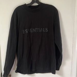 Fear of God Essentials Crew Neck Black Pullover Long Sleeve Men’s Small